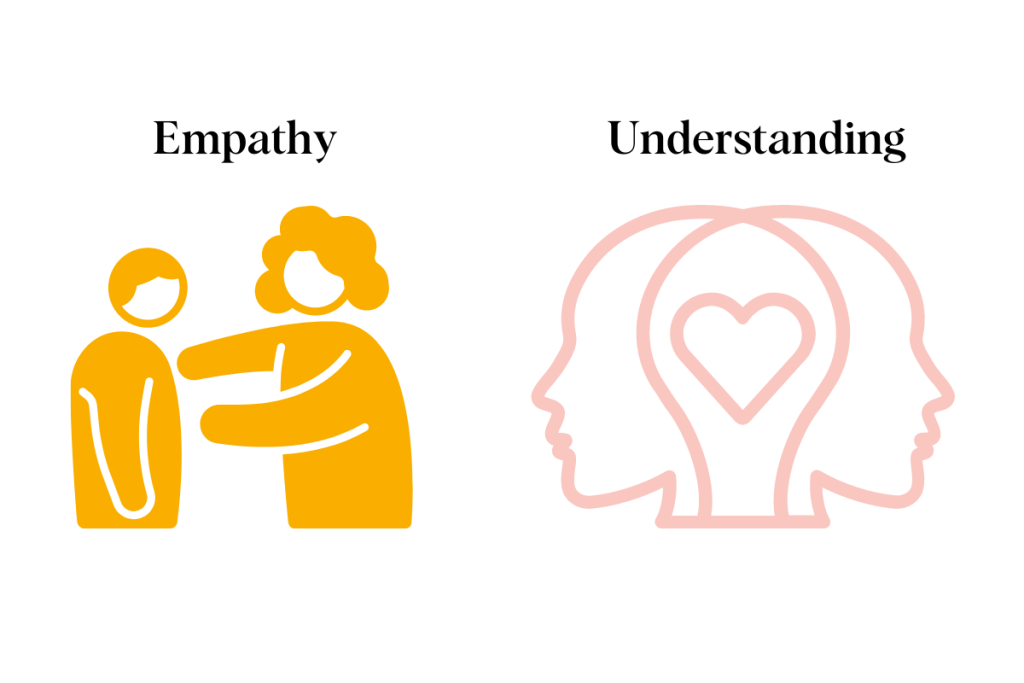 Illustration showing empathy and understanding in human connections.